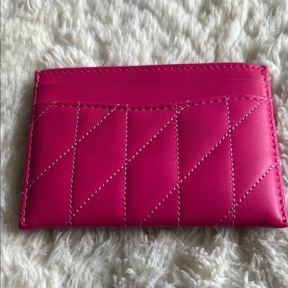 COACH Essential Card Case With Pillow Quilting pink Dragonfruit - Picture 2 of 5